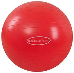 BalanceFrom Anti-Burst and Slip Resistant Exercise Ball Yoga Ball Fitness Ball Birthing Ball wit ...