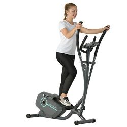 Murtisol Magnetic Elliptical Trainer Exercise Bike Machine with LCD Monitorer,8 Level Resistance ...