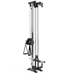 ARCHON Wall Mount Commercial Ball Bearing Cable Station | 17 Position Adjustable Dual Pulleys |  ...