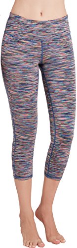 Oalka Women’s Yoga Capris Running Pants Workout Leggings Colorful S