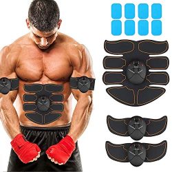 JoJoMooN Muscle Toner Abdominal Toning Belt EMS ABS Toner Body Muscle Trainer Wireless Portable  ...