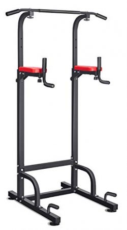 RELIFE REBUILD YOUR LIFE Power Tower Dip Pull Up Station Tower for Home Gym Strength Training Fi ...