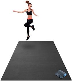 Premium Extra Large Exercise Mat – 7′ x 5′ x 1/4″ Ultra Durable, Non-Sli ...