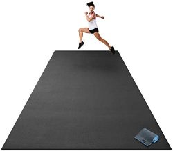 Premium Extra Large Exercise Mat – 12′ x 6′ x 1/4″ Ultra Durable, Non-Sl ...