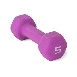 CAP Barbell Neoprene Coated Dumbbell Weights, 5 Pound, Single, Magenta