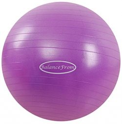 BalanceFrom Anti-Burst and Slip Resistant Exercise Ball Yoga Ball Fitness Ball Birthing Ball wit ...