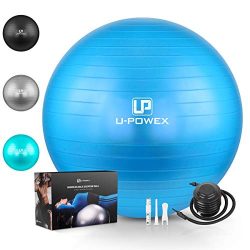 U-POWEX Professional Exercise Ball (45-85cm) – Professional Grade & Anti Burst Exercis ...