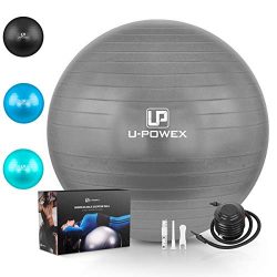 U-POWEX Professional Exercise Ball (45-85cm) – Professional Grade & Anti Burst Exercis ...