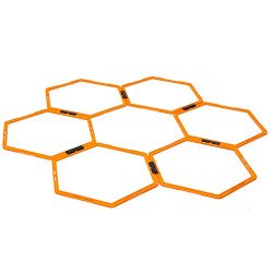 Max4out Hexagonal Speed Agility Training Rings Set of 6 Rings Sport Equipment Training Ladder Set