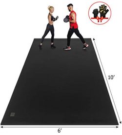 GXMMAT Extra Large Exercise Mat 10’x6’x7mm, Ultra Durable Workout Mats for Home Gym  ...