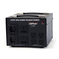 LiteFuze LT-5000 5000 Watt Voltage Converter Transformer – Step Up/Down – 110V/220V  ...