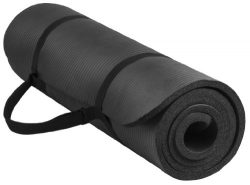 BalanceFrom BFGY-AP6BLK Go Yoga All Purpose Anti-Tear Exercise Yoga Mat with Carrying Strap, Black