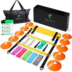 Speed and Agility Ladder and Cone Training Set- Increase Fitness and Quickness with 20 ft/12 Run ...