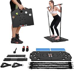 BARWING Portable Home Gym Full Body Workouts Equipment Resistance Workout Set for Home, Office o ...