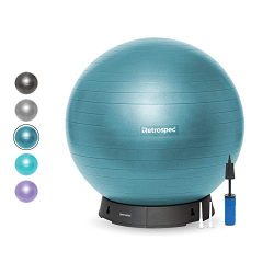 Retrospec Luna Exercise Ball, Base & Pump with Anti-Burst Material, Perfect for Balance, Sta ...