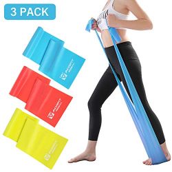 AONFIT Exercise Bands for Legs and Butt 3Pack, 3 Levels Weight TPE Elastic Bands for Upper & ...