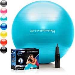 DYNAPRO Exercise Ball – Extra Thick Eco-Friendly & Anti-Burst Material Supports Over 2 ...