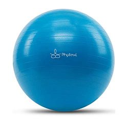 PHYLLEXI Exercise Yoga Ball – Pro Grade Anti-Burst Fitness Swiss Ball (55-85cm) for Gym, P ...