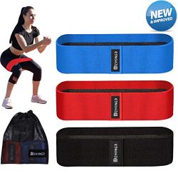 DZHONGD Resistance Bands for Legs Butt, Fabric Non-Slip Non-Rolling Loop Hip Booty Glutes Workou ...