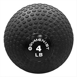 GYMENIST Weighted No Bounce Slam Ball Intensive Workout Training Gym Exercise Weight Balls Equip ...