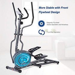 MaxKare Magnetic Elliptical Machine Elliptical Trainer Heavy Duty Smooth Quiet Driven  for Home  ...