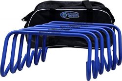 World Sport Set of SIX 9 Inch Agility Hurdles with Carry Bag