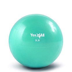 Yes4All Soft Weighted Toning Ball/Medicine Ball & Exercise Pilates Ring – Multi Colors ...