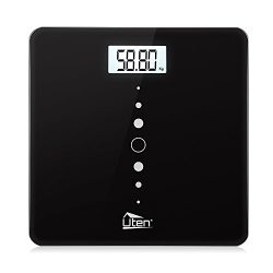 Uten Digital Body Scale, Bathroom Weight with Step-On Technology, Backlight Display, Round Corne ...