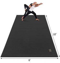 Gxmmat Extra Large Yoga Mat 10’x6’x7mm, Thick Workout Mats for Home Gym Flooring, No ...