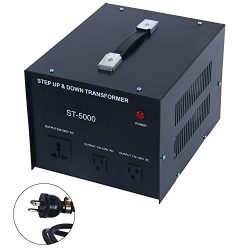 YaeCCC ST-5000 Voltage Converter Transformer – 110V/220V – Circuit Breaker Protection