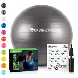 URBNFit Exercise Ball (Multiple Sizes) for Fitness, Stability, Balance & Yoga – Workou ...